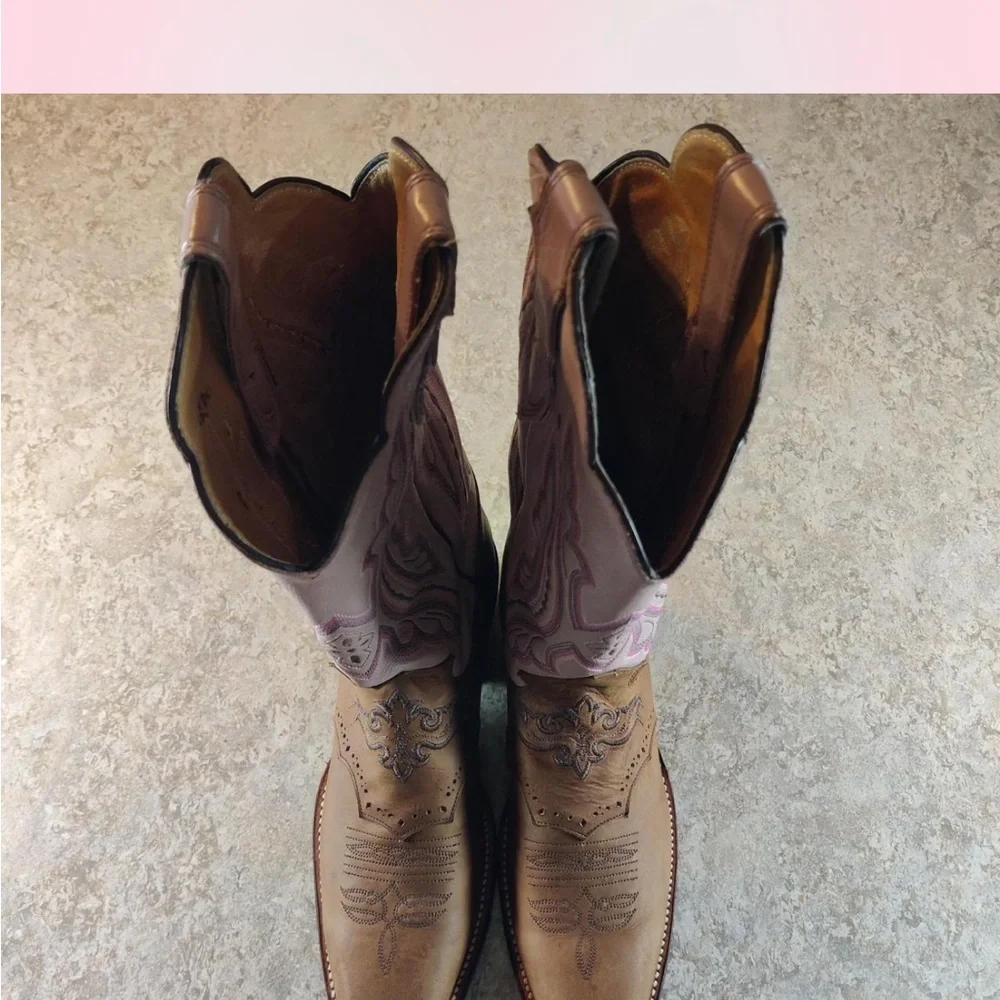 Women’s Justin cowgirl boots size 8 USA MADE - Picture 4 of 8